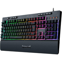 Imagem da oferta Teclado Gamer Redragon Shiva c/Cabo 180m RGB USB2.0 ABNT2 Preto - K512RGB