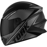 Imagem da oferta Capacete Moto R8 Pro Tork Fechado 60 Preto/Prata Viseira Fumê