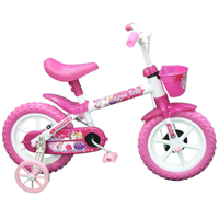 Imagem da oferta Bicicleta Aro 12 - Arco Íris Branco e Pink - TK3 Track