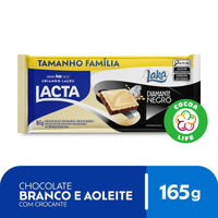 Imagem da oferta 2 Unidades Chocolate ao Leite e Branco Lacta Laka + Diamante Negro Pacote 165g