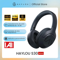 Imagem da oferta HAYLOU S30 Fones de ouvido sem fio com Bluetooth 5.4 Fones de ouvido com cancelamento de ruído adaptáv