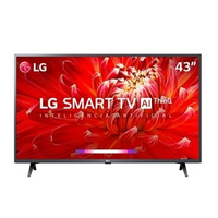 Imagem da oferta Smart TV LED 43" LG 43LM6370PSB Full HD Wi-Fi Bluetooth 1 USB 2 HDMI ThinQ AI WebOS 60Hz