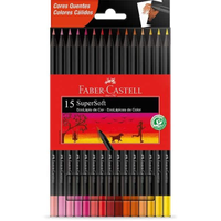 Imagem da oferta Lápis de Cor EcoLápis SuperSoft Cores Quentes 15 Cores Faber-Castell CX