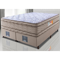 Imagem da oferta Cama Box King Colchão Ortopédico + Box 193x203x71 Double Face Espuma D33 Dourado