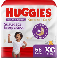 Imagem da oferta Huggies Fralda Premium Roupinha Natural Care XG 56 Un