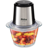 Imagem da oferta Mini Processador Philco Inox Vidro 1.2L 350W 220V