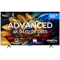 Imagem da oferta Smart TV 65" 4K UHD QLED TCL Wi-Fi Bluetooth 3 HDMI 1 USB - 65C655