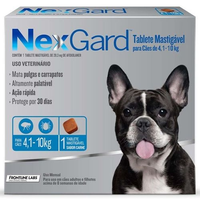 Imagem da oferta NexGard 28,3 mg Cães de 4,1 a 10 Kg cx com 1 tablete