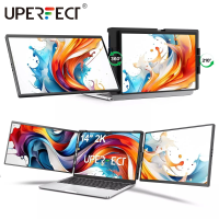 Imagem da oferta Monitor Triplo Portátil 2240x1400 QHD IPS Dual Display com Rotação UPERFECT 14" 2K