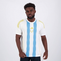 Imagem da oferta Camiseta Adidas Tiro Messi Branca e Azul