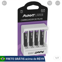 Imagem da oferta Kit 4 Pilhas Recarregável AAA Palito +77%OFFCarregador Avant Use