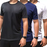 Imagem da oferta Kit 3 Camisetas Masculina Basica Slim Academia Dry Premium