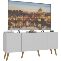 Imagem da oferta Rack Retrô para Tv até 50" com 4 Portas Multimóveis Mp1071