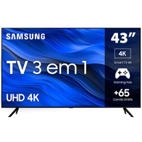 Imagem da oferta Smart TV 43\" Ultra HD 4K Samsung 43CU7700 com processador Crystal 4K Gaming Hub Visual livre de cabos Tela sem limites