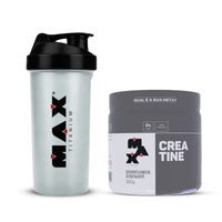 Imagem da oferta Kit Creatina 300g e Coqueteleira Incolor Brinde - Suplementos : Comprar suplementos é na Max Titanium