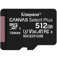 Imagem da oferta Cartão de Memória Kingston Canvas Select Plus MicroSD 512GB Classe 10 - SDCS2/512GB