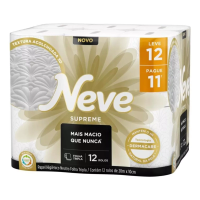 Imagem da oferta Papel Higiênico Folha Tripla Neve Supreme - Leve 12 Pague 11