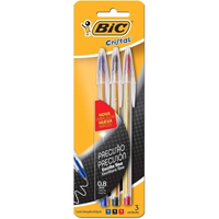 Imagem da oferta BIC Cristal Precisão -Caneta Esferográfica Ponta Fina de 0.8mm Pacote com 3 unidades