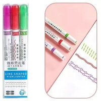 Imagem da oferta Caneta Carimbo Roller Stamp Colorido Marca Texto Fofo Kit 3