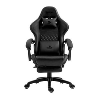 Imagem da oferta Cadeira Gamer KBM! GAMING Tempest CG600 Preta Com Almofadas Descanso Para Pernas Retrátil Reclinável - KGCG600PT