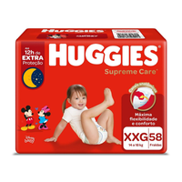 Imagem da oferta Fralda Huggies Supreme Care Tam XXG - 58 Unidades