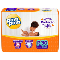 Imagem da oferta Fralda Pom Pom Proteção de Mãe Jumbo P - 30 Unidades