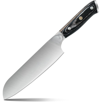 Imagem da oferta Faca Santoku De 7 Faca Do Chef Forjada Em Aço De Alto Carbono Faca De Aparar Com Cabo Ergonômico Preto