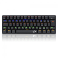 Imagem da oferta Teclado Gamer Mecânico Redragon Lakshmi Rainbow Switch Preto ABNT2 60% Black K606R PT-BLACK