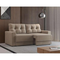 Imagem da oferta Sofá 2 Lugares Retrátil Lubeck Suede Bege 140 cm - Mobly - Sofás