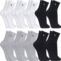 Imagem da oferta Kit 10 Pares Meia Lupo Cano Médio Masculina Atacado Original