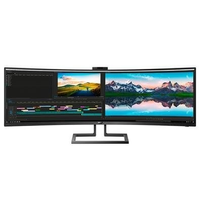 Imagem da oferta Monitor Philips W-LED 49" Curvo WQHD 60Hz 5ms WebCam Altura Ajustável  - 499P9H/FG