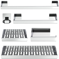 Imagem da oferta Kit Acessórios Para Banheiro Inox 6 Peças Master Slim Df