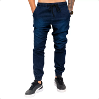 Imagem da oferta Calças Jeans Camuflada Masculina Jogger Com Punho Elastico