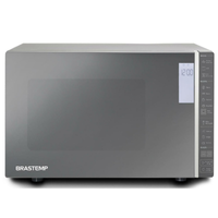 Imagem da oferta Micro-ondas Brastemp 32 Litros cor Inox Espelhado com Grill e Painel Integrado - BMG45AR