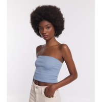 Imagem da oferta Blusa Tomara que Caia em Ribana com Textura Canelada