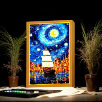 Imagem da oferta Quadro Decorativo LED Iluminado Pinturas Van Gogh