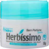 Imagem da oferta Herbissimo Desodorante Neutro em Creme Antiperspirante Neutro 55 Gramas - Minimo de 7 por compra