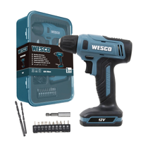 Imagem da oferta Furadeira e Parafusadeira a Bateria Wesco com Carregador e Acessórios 12V 3/8" WS2550K Bivolt