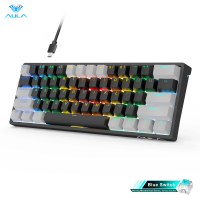 Imagem da oferta Teclado Mecânico Gamer RGB Aula F3261 60% Hot Swap