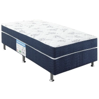 Imagem da oferta Cama Box Solteiro Ortobom Conjugado 43cm de Altura Physical Blue