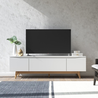 Imagem da oferta Rack Para Tv 75 Polegadas Flynt 180cm Moderno e Sofisticado Off White /Natural