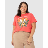 Imagem da oferta Camiseta Feminina Plus Size Natural Beauty Em Algodão