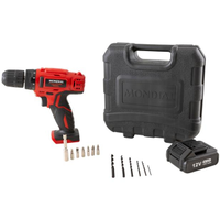 Imagem da oferta Furadeira e Parafusadeira Mondial a Bateria 12V com Maleta Power Tools FPF-06M