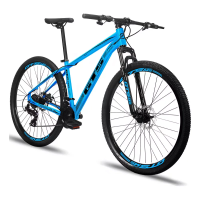 Imagem da oferta Bicicleta mtb GTS Feel GLX aro 29 21" 24v freios de disco mecânico - Azul