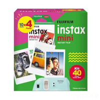 Imagem da oferta Filme Instantâneo Fujifilm Instax Mini para 40 Fotos Colorido com Borda Branca - 705065388