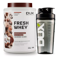 Imagem da oferta Fresh Whey Chocolate Belga E Avelã 900g + Coqueteleira Dux Nutrition