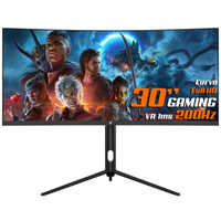 Imagem da oferta Monitor Gamer SuperFrame Elegance Series Black 30" Curvo UltraWide FHD VA 1ms 200Hz FreeSync HDMI/DP - SFEF-3015