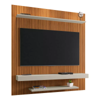 Imagem da oferta Estante Painel Para Tv Até 60 Pelegadas Ripado Em Pintura 3D Leme Sala E Quarto Luxo Completo Moderno Rack Cor N