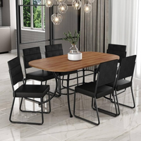 Imagem da oferta Conjunto Sala de Jantar com Mesa e 6 Cadeiras Fenix Carraro