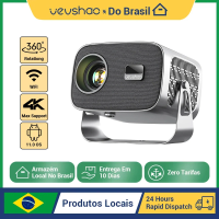 Imagem da oferta Vevshao a12 projetor mini portátil led vídeo android 11.0 wifi 6 espelho smartphone para 1080p 4k víd